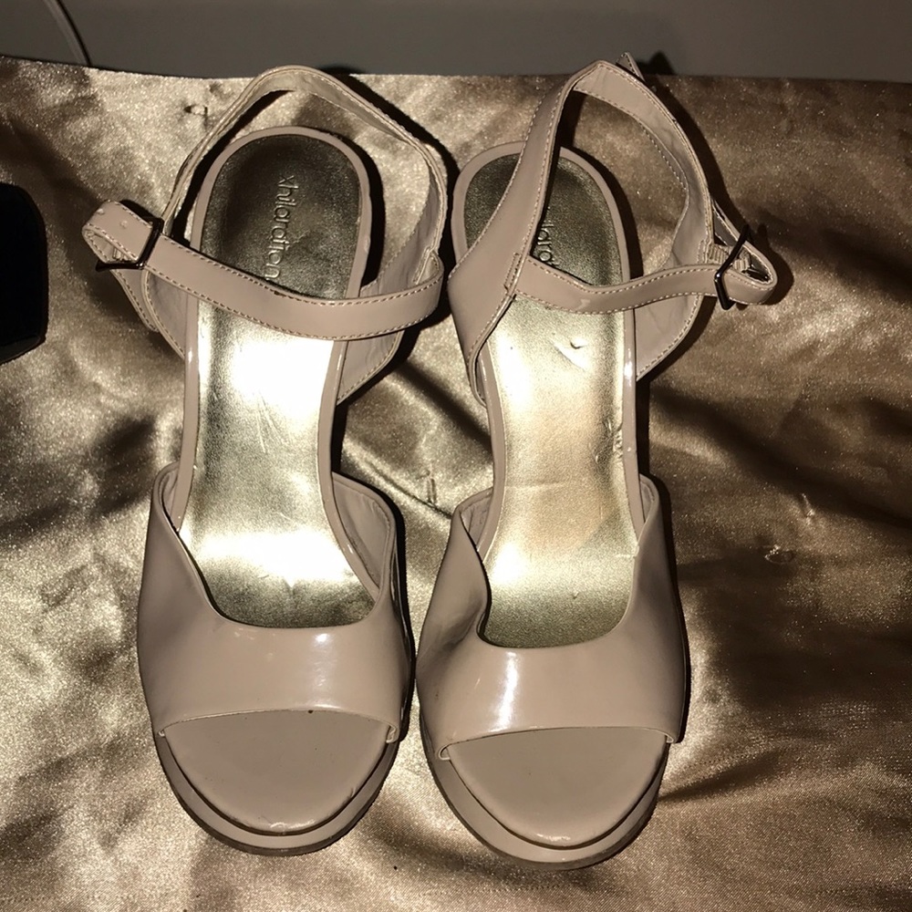 Beige Platform Heels